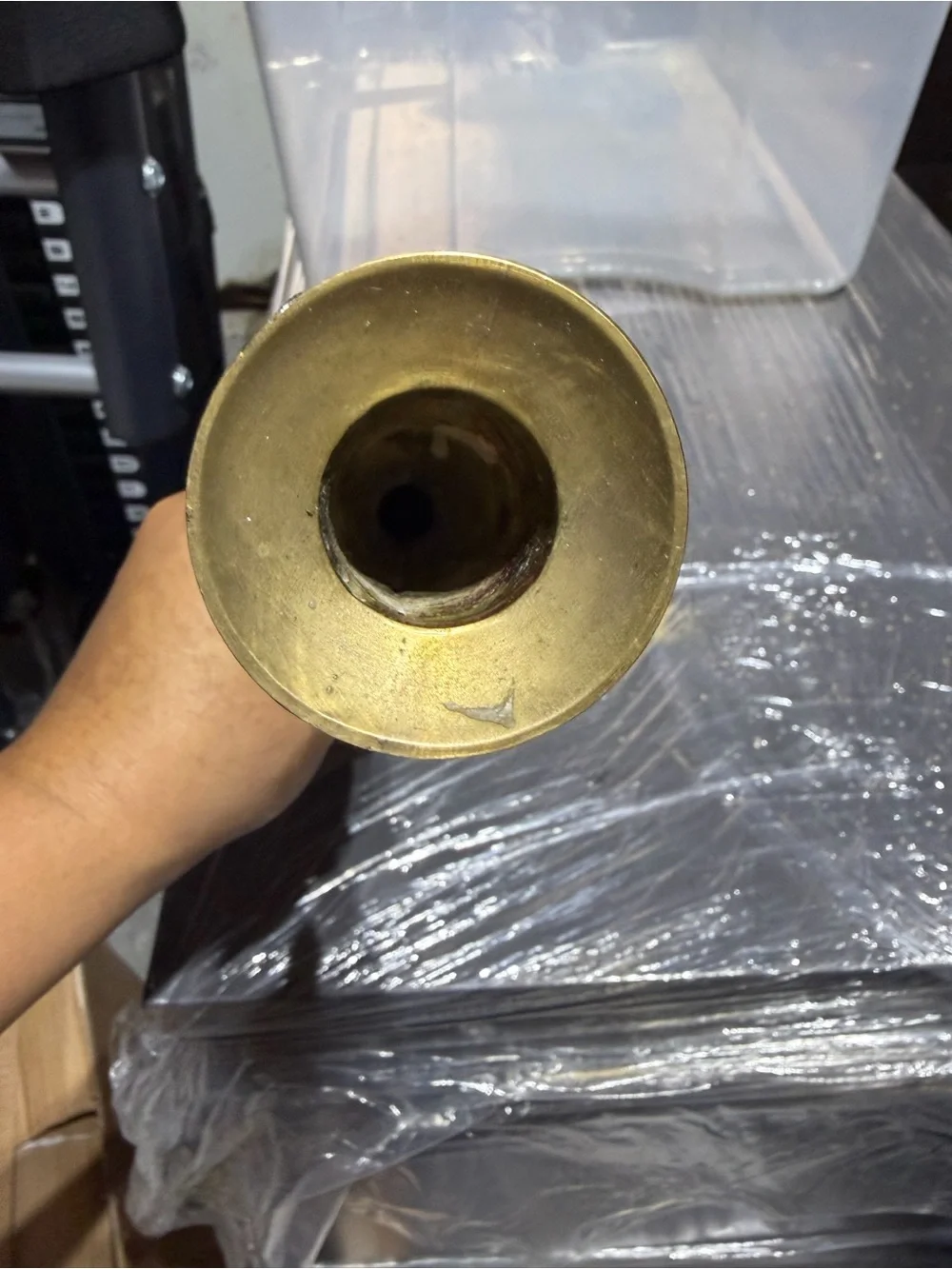 Brass Candlestick Holder - Gold Finish